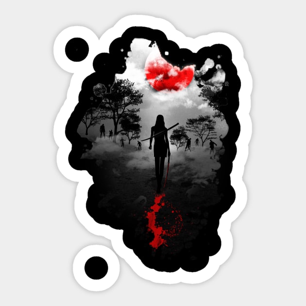 Fearless!! Zombie Apocalypse Design Sticker by CyncorArtworks